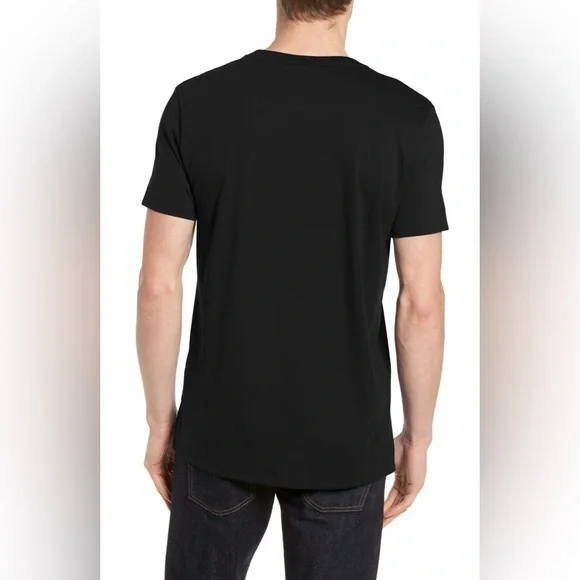 Lacoste Men’s Black 100% Cotton V Neck Short Sleeve T-Shirt, Size 7 (2XL) - Picture 2 of 14